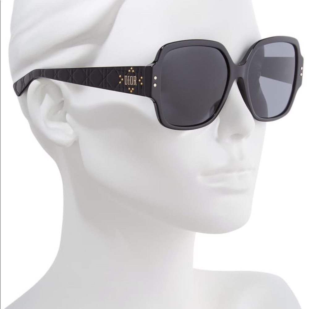Dior LadyDiorStuds Black Square 5F Sunglasses